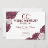 Invitation pour les 60 ans d'anniversaire de maria (Devant)