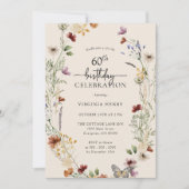 Invitation pour les 60 ans de fleurs (Devant)