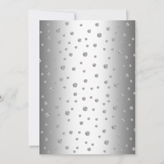 Invitation pour les 60 ans de mariage - Argent Bla (Dos)