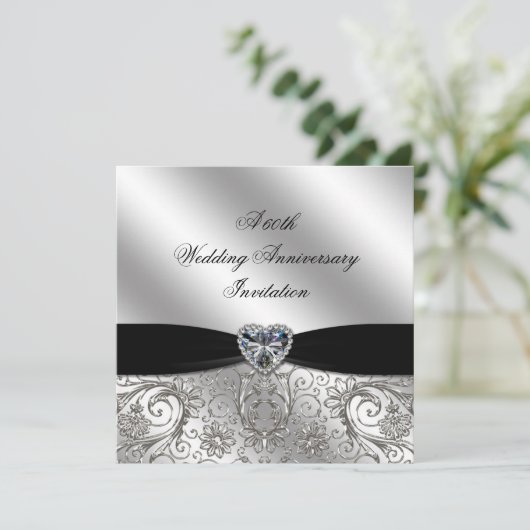 Invitation pour les 60 ans de mariage de diamant (Debout devant)