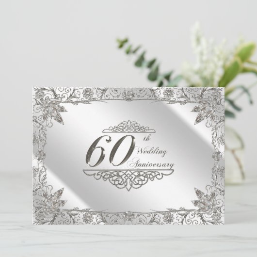 Invitation pour les 60 ans de mariage de diamant F (Debout devant)