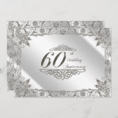 Invitation pour les 60 ans de mariage de diamant F (Devant / Derrière)