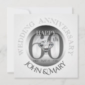 Invitation pour les 60 ans de mariage de diamant S (Devant)