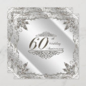Invitation pour les 60 ans de mariage en diamant F (Devant / Derrière)