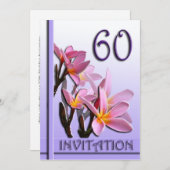 Invitation pour les 60 ans de mariage Frangipani (Devant / Derrière)