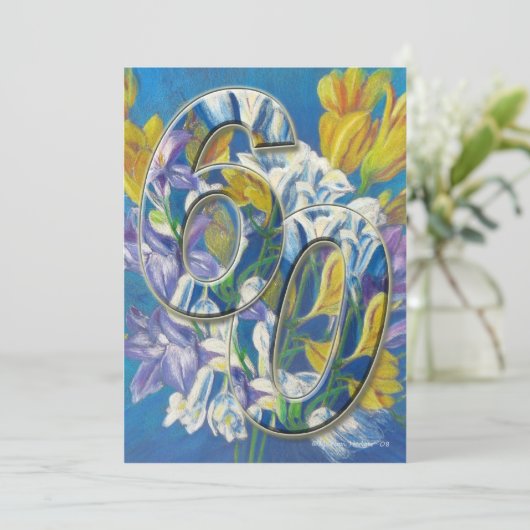 Invitation pour les 60 ans de mariage Freesias (Debout devant)