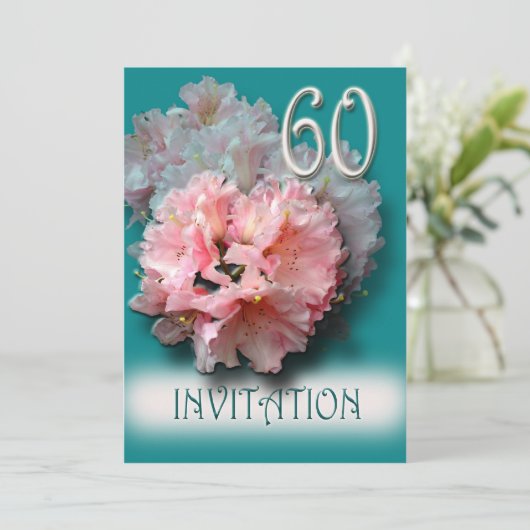 Invitation pour les 60 ans de mariage rhododendron (Debout devant)