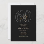 Invitation pour les 60 ans de Modern Black Gold (Devant)