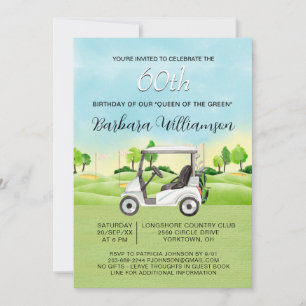 Invitation pour les 60 ans d'une golfeuse