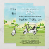 Invitation pour les 60 ans d'une golfeuse (Devant / Derrière)