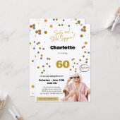 Invitation pour les 60 ans • Fête du vin drôle (Devant/Arrière en situation)