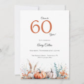 Invitation pour les 60 ans Fleurs de citrouille Au (Devant)