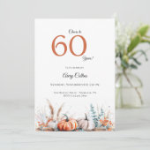 Invitation pour les 60 ans Fleurs de citrouille Au (Debout devant)
