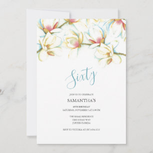 Invitation pour les 60 ans sous les Magnolias Blan
