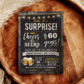 Invitation pour les 60 ans Surprise Cheers and Bee
