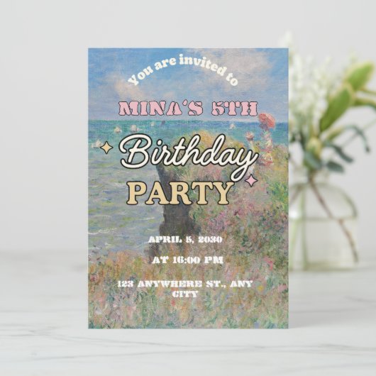 Invitation pour les 6 ans de Butterfly filles (Debout devant)