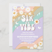 Invitation pour les 6 ans de Groovy Rainbow (Devant)