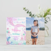 Invitation pour les 6 ans de la sirène avec photo (Debout devant)