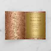 Invitation pour les 70 ans Anniversaire Or (Intérieur)
