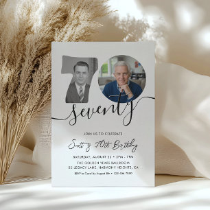 Invitation pour les 70 ans avec deux photos pour l