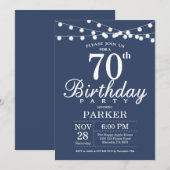Invitation pour les 70 ans Bleu (Devant / Derrière)