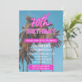 Invitation pour les 70 ans d'anniversaire Palmier (Debout devant)