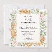 Invitation pour les 70 ans dans des couleurs d'aut (Devant)