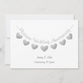 Invitation pour les 70 ans de mariage de noces de  (Dos)