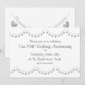 Invitation pour les 70 ans de mariage de noces de  (Devant / Derrière)