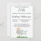 Invitation pour les 70 ans d'une golfeuse (Devant)