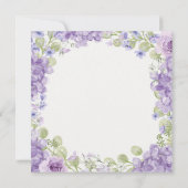 Invitation pour les 70 ans Élégante Fleur Violette (Dos)