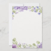 Invitation pour les 70 ans Élégante Fleur Violette (Dos)