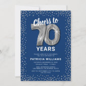 Invitation pour les 70 ans Silver Balloon (Devant)