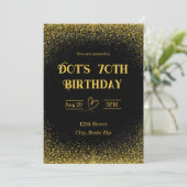 Invitation pour les 70 ans – Soixante-dix en or (Debout devant)