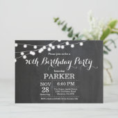 Invitation pour les 70 ans sur tableau noir (Debout devant)