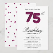 Invitation pour les 75 ans (Devant / Derrière)
