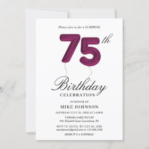 Invitation pour les 75 ans