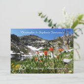 Invitation pour les 75 ans de mariage, Fleurs sauv (Debout devant)