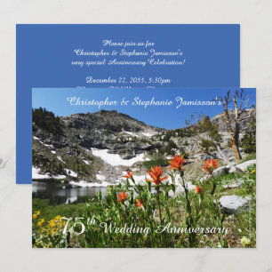 Invitation pour les 75 ans de mariage, Fleurs sauv