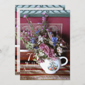 Invitation pour les 75 ans de mariage - Théière vi (Devant / Derrière)