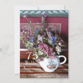 Invitation pour les 75 ans de mariage Théière vint (Devant)