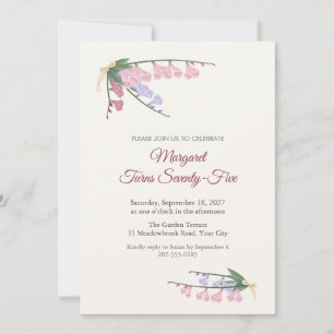 Invitation pour les 75 ans de Penstemon Corners