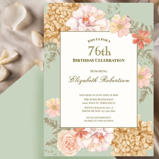 Invitation pour les 76 ans Couleurs d'automne Flor