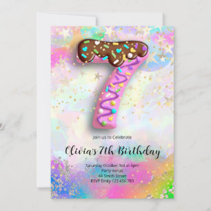 Invitation pour les 7 ans des filles