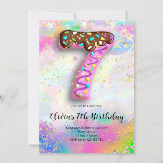 Invitation pour les 7 ans des filles