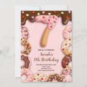 Invitation pour les 7 ans des filles pour la fête (Devant)