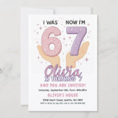 Invitation pour les 7 ans d'une fille (Devant)