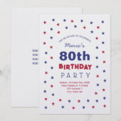 Invitation pour les 80 ans (Devant / Derrière)