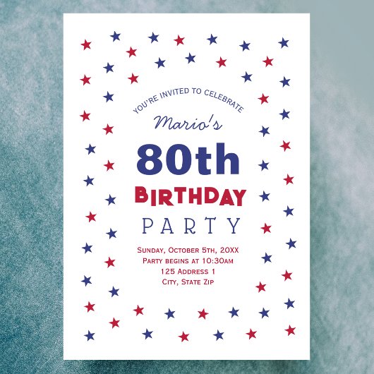 Invitation pour les 80 ans