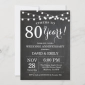 Invitation pour les 80 ans de mariage sur tableau  (Devant)